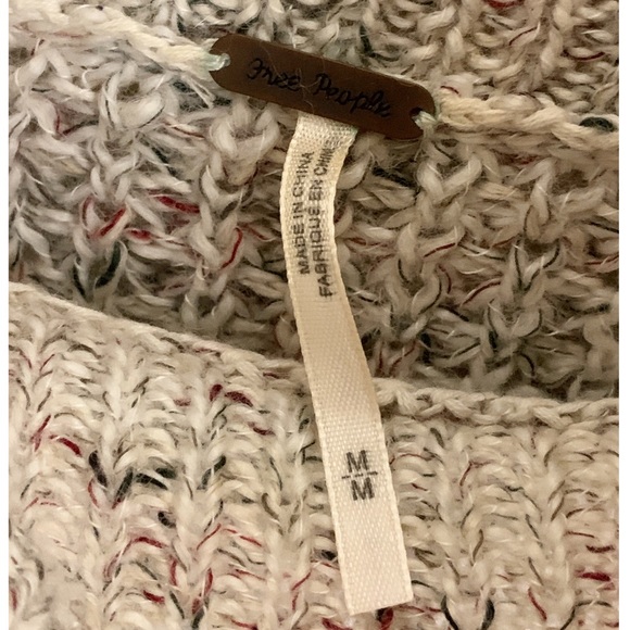 Free People Dylan Tweedy Cowl Neck Sweater Size Medium - Picture 3 of 6